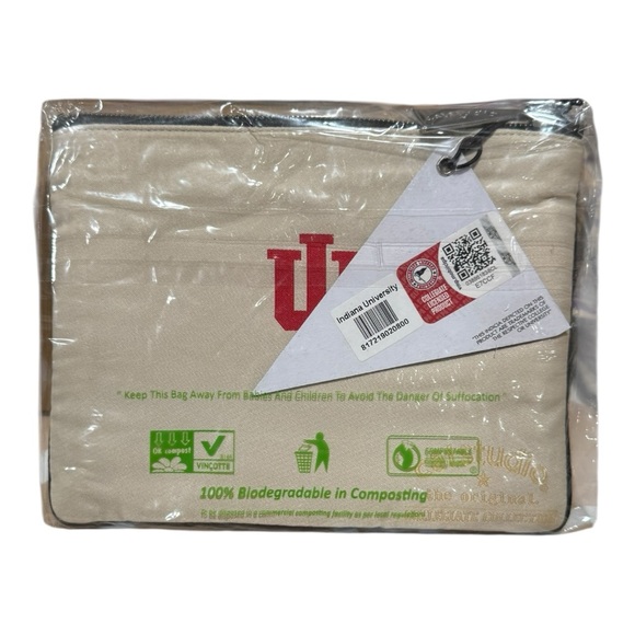 Catstudio Collegiate Indiana University Hoosiers Zipper Pouch Travel Bag NWT Yel - Picture 8 of 8